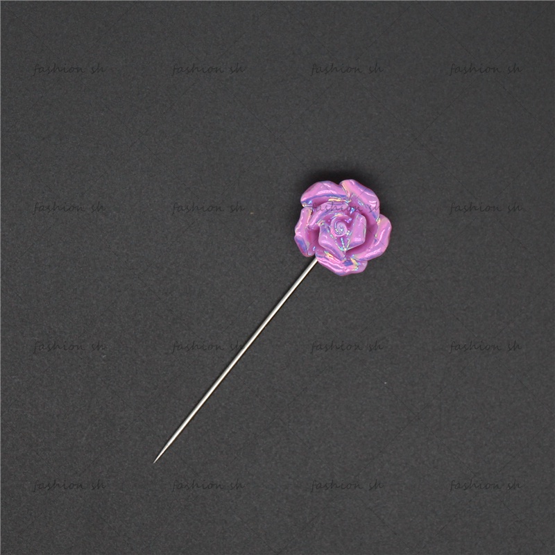 1 Pc Indah Mawar Warna-Warni Jarum Panjang Muslim Syal Jarum alloy Aksesoris