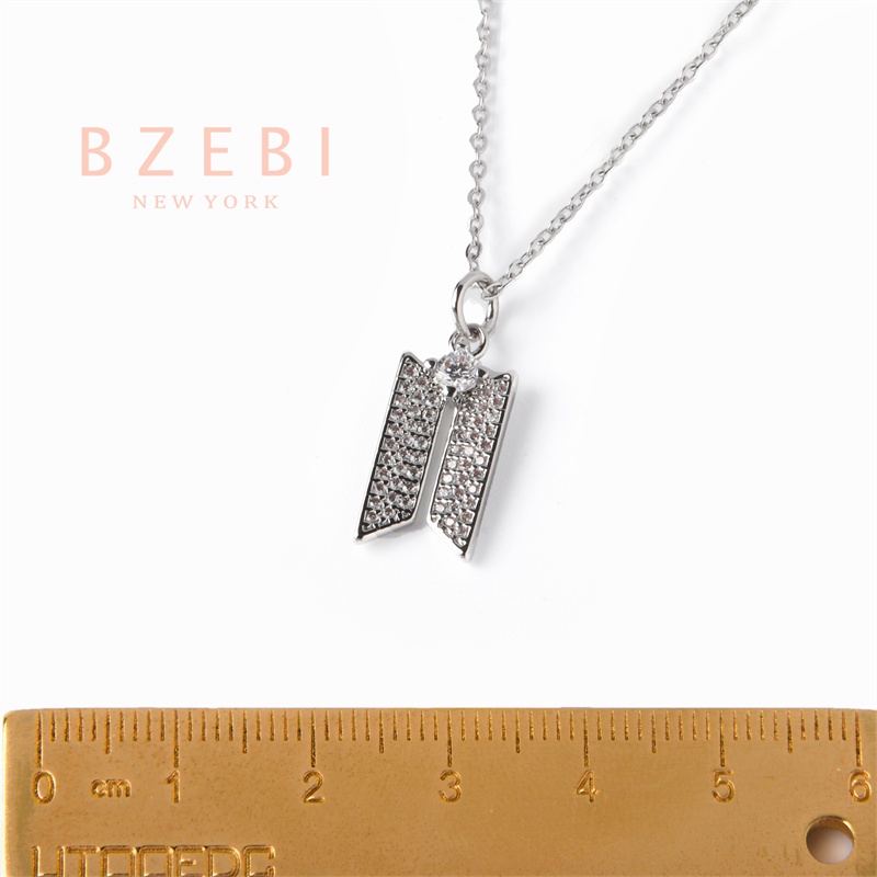 Bzebi Kalung Emas 18k, Kalung Baja Titanium, Kalung Liontin Berlian, Anti Karat, Aksesoris Fashion Untuk Wanita Perhiasan Gaya Korea, Hadiah Ulang Tahun 1100n-2