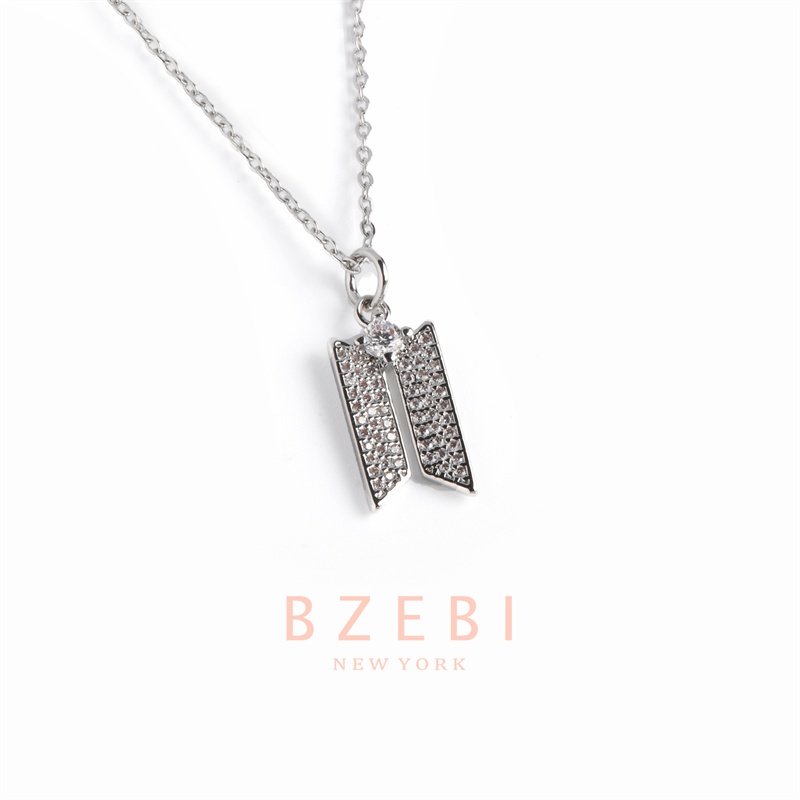 Bzebi Kalung Emas 18k, Kalung Baja Titanium, Kalung Liontin Berlian, Anti Karat, Aksesoris Fashion Untuk Wanita Perhiasan Gaya Korea, Hadiah Ulang Tahun 1100n-2