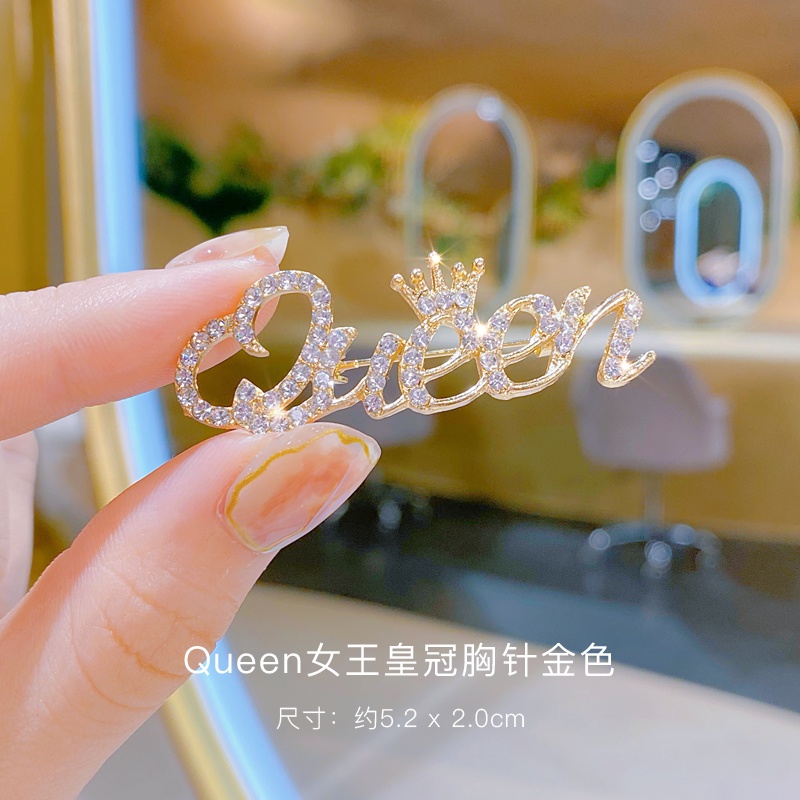 Bros Desain Tulisan queen Bahan alloy Untuk Wanita M70084