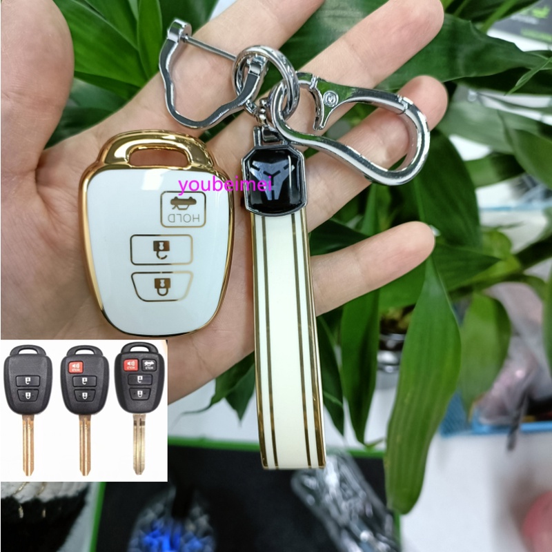 Toyota Vios Car Key Case Car Remote Key Fob Shell Cover Case for Toyota Camry Corolla RAV4 Vios Prime Prius C Highlander 2012-2016 2017 2018