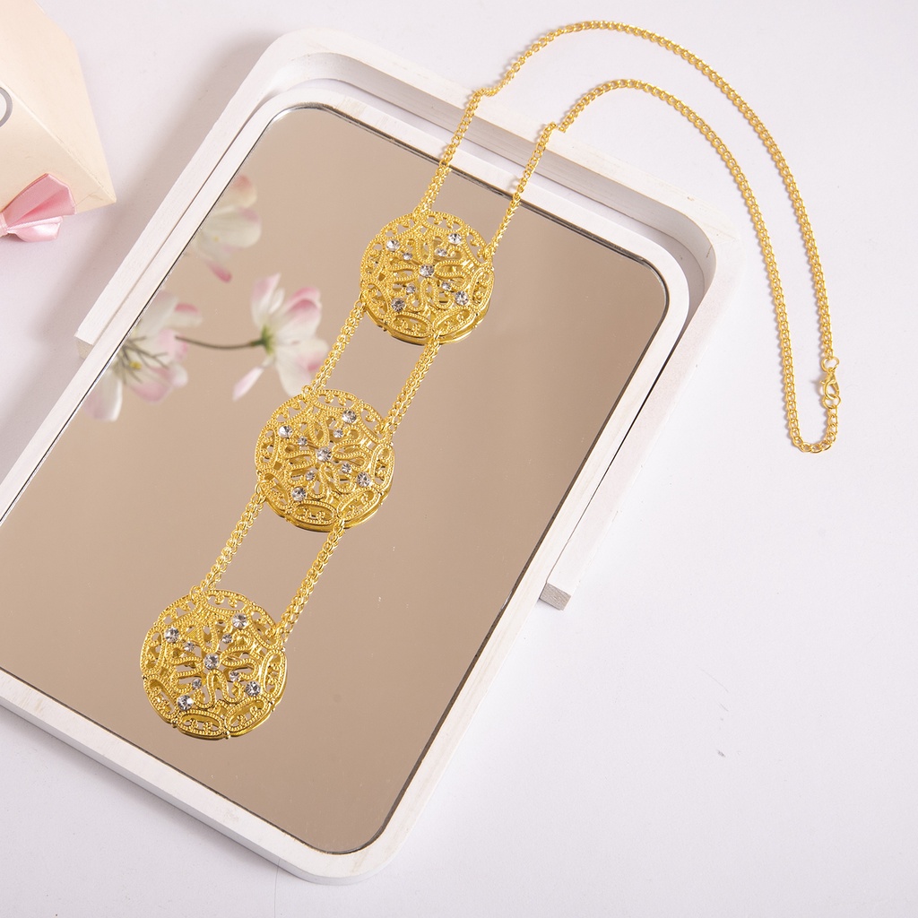 Bros Muslim/Hadiah set Tiga Potong/Bros Kalung Liburan/Kebaya Mewah Berantai Dewasa Borong Perhiasan Fashion Muslim