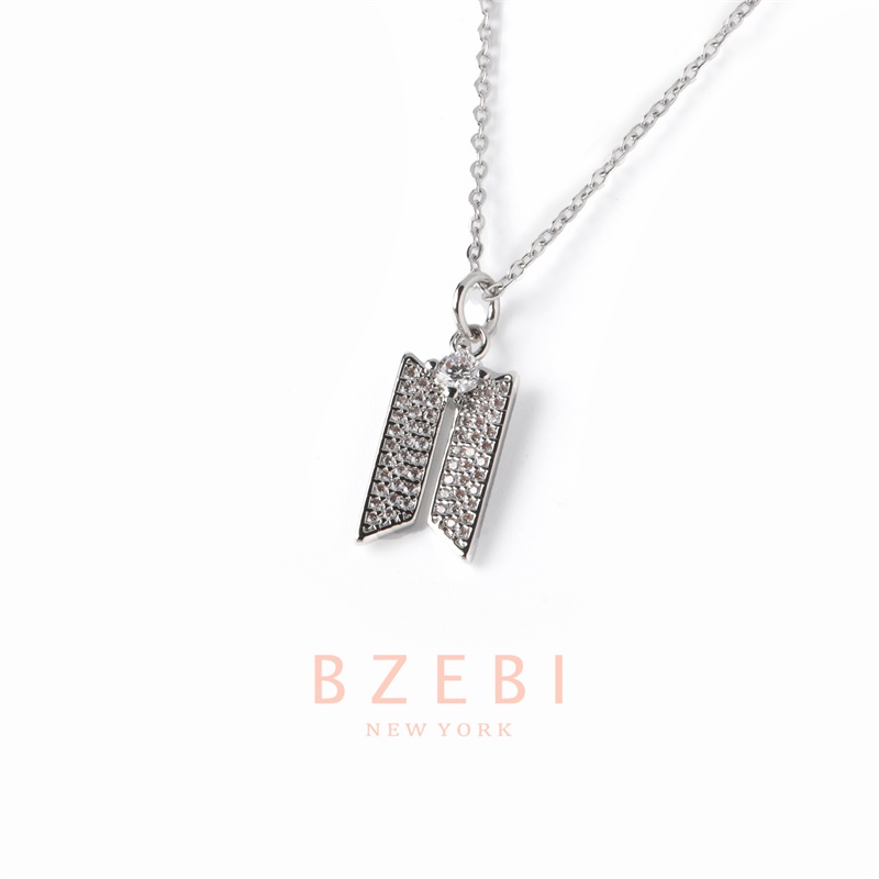 Bzebi Kalung Emas 18k, Kalung Baja Titanium, Kalung Liontin Berlian, Anti Karat, Aksesoris Fashion Untuk Wanita Perhiasan Gaya Korea, Hadiah Ulang Tahun 1100n-2