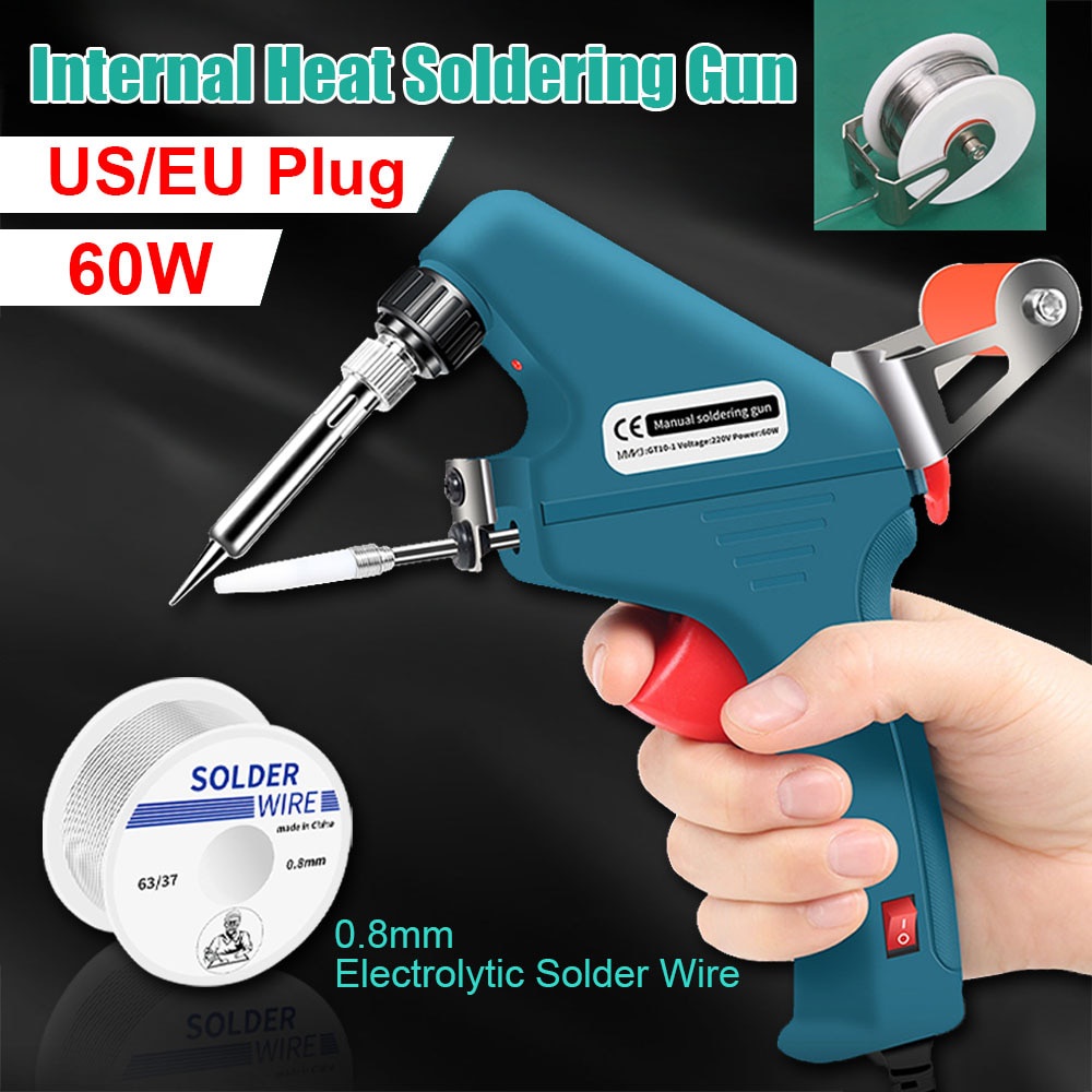 60w Elektronik Welding Torch Kit Internal Membantu Panas Tangan Solder Iron Set Otomatis Timah Makan Mesin Power Repair Tools