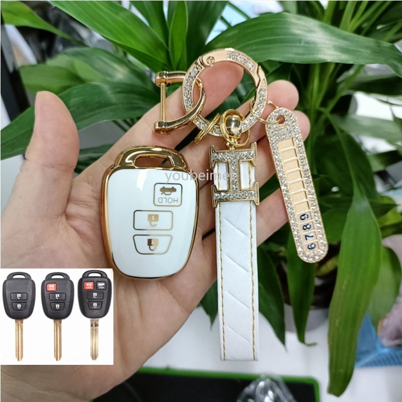 Toyota Vios Car Key Case Car Remote Key Fob Shell Cover Case for Toyota Camry Corolla RAV4 Vios Prime Prius C Highlander 2012-2016 2017 2018