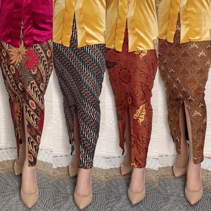 BAWAHAN ROK SPAN BATIK BELAH DEPAN