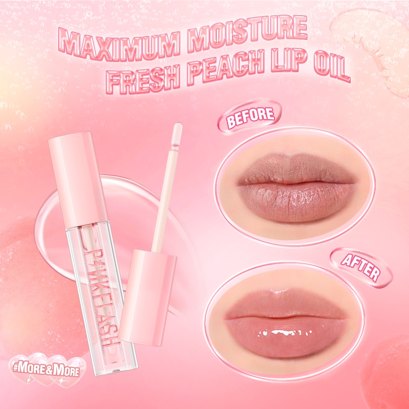 Pinkflash More&amp;More Moisture Lightweight Lip Gloss / Care Plus Lip Oil