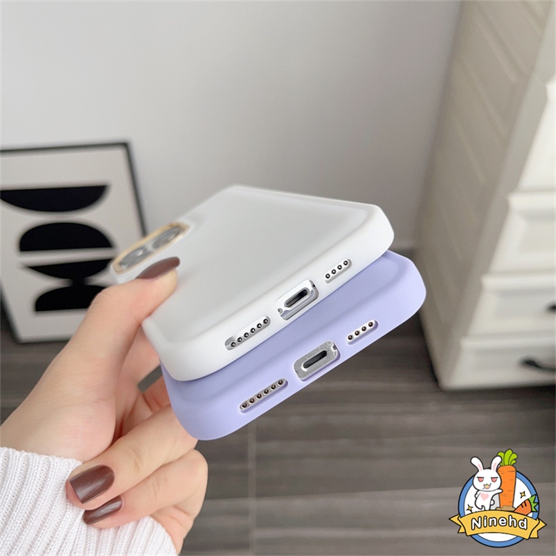 Soft Case Pelindung Lensa Kamera Warna Permen Tahan Banting Untuk iPhone 14 13 12 11 Pro Max X Xr Xs Max 7 8 Plus SE