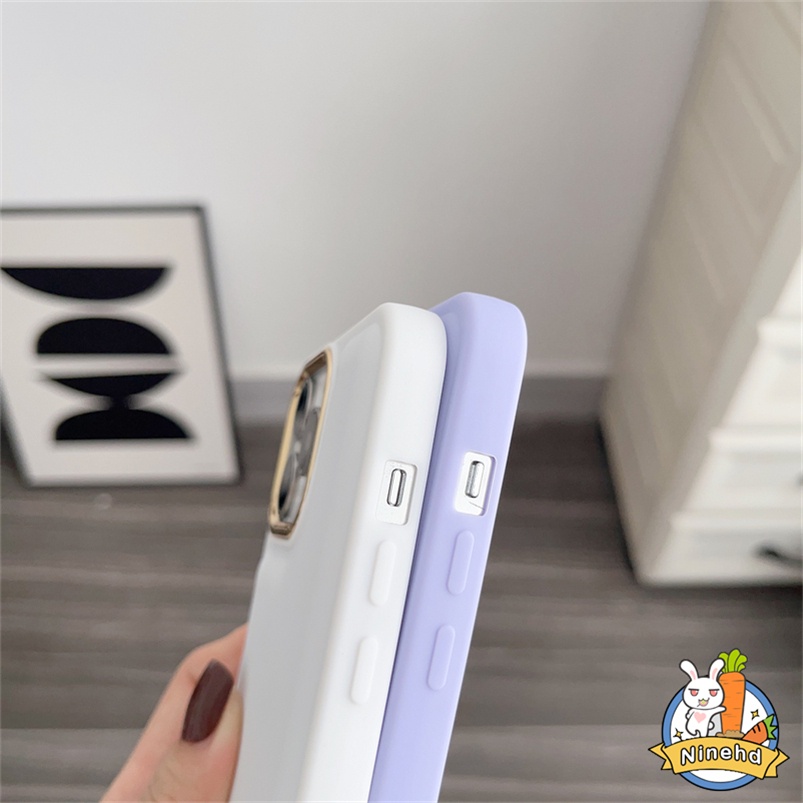 Soft Case Pelindung Lensa Kamera Warna Permen Tahan Banting Untuk iPhone 14 13 12 11 Pro Max X Xr Xs Max 7 8 Plus SE