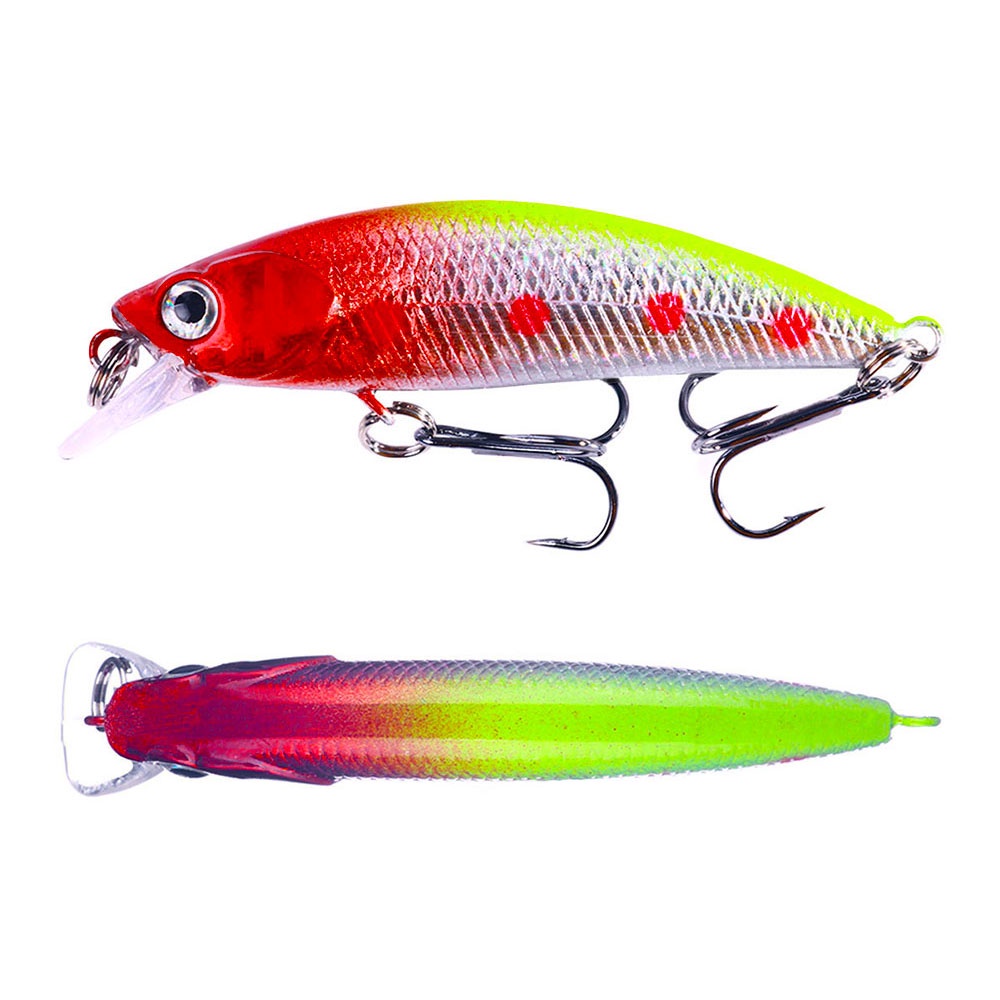 Hengjia 2pcs 6.9CM 5G Ikan Kecil Mengambang Minnow Lure Ikan Kecil Plastic Fishing Lure Umpan Pancing Hard Bait Umpan Keras