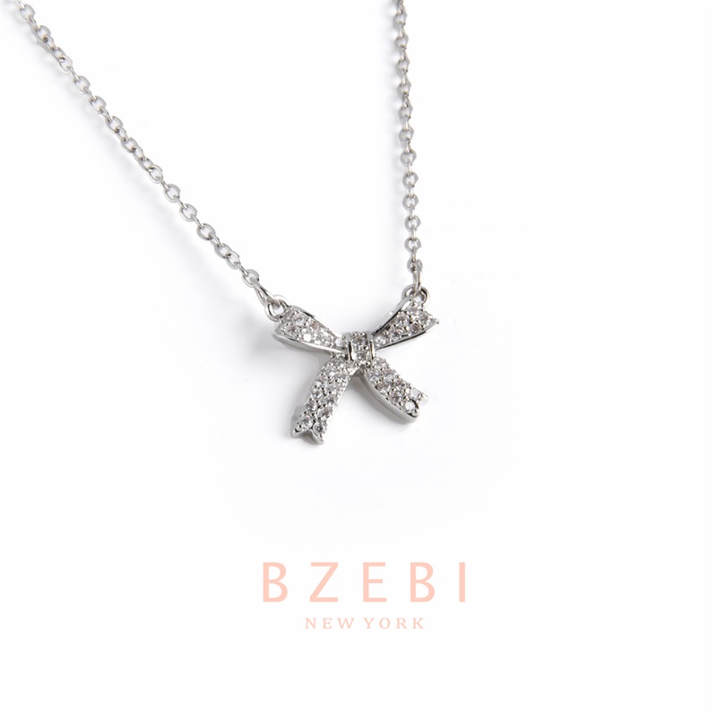 Bzebi Kalung Emas 18k, Kalung Baja Titanium, Kalung Liontin Berlian, Anti Karat, Aksesoris Fashion Wanita Perhiasan Gaya Korea, Hadiah Ulang Tahun Dengan Kotak Eksklusif 1153n