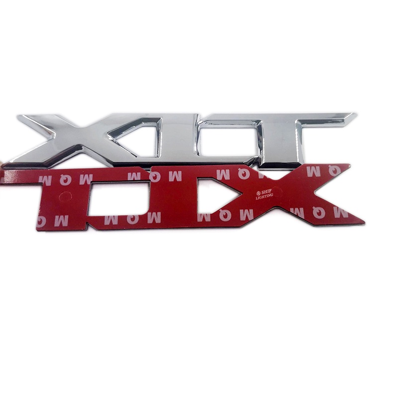 1x Logam Hitam Chrome XLT Huruf Logo Mobil Auto Rear Trunk Emblem Badge Stiker Decal Pengganti FORD XLT