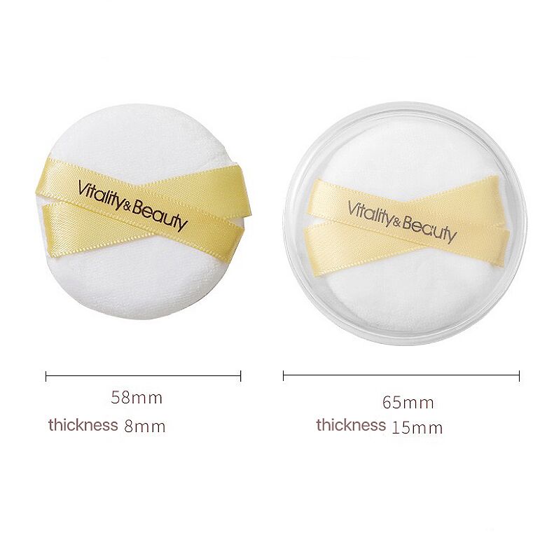 Makeup powder puff fixed makeup dry powder puff flocked Pendek Mewah Bedak puff Dengan Kotak Penyimpanan
