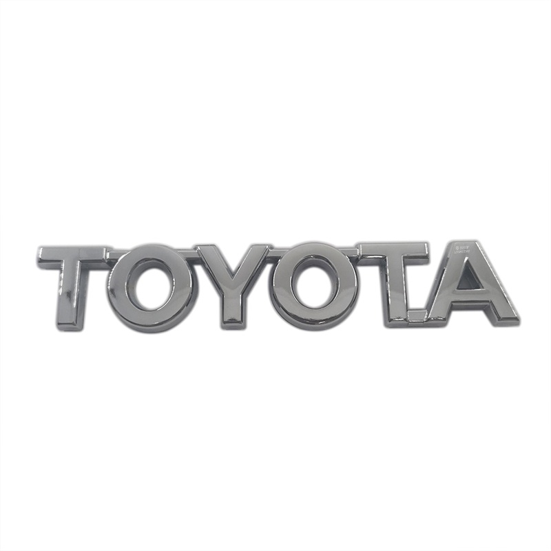 1x Logam Chrome Hitam TOYOTA Logo Huruf Mobil Auto Rear Trunk Emblem Badge Stiker Decal Pengganti TOYOTA