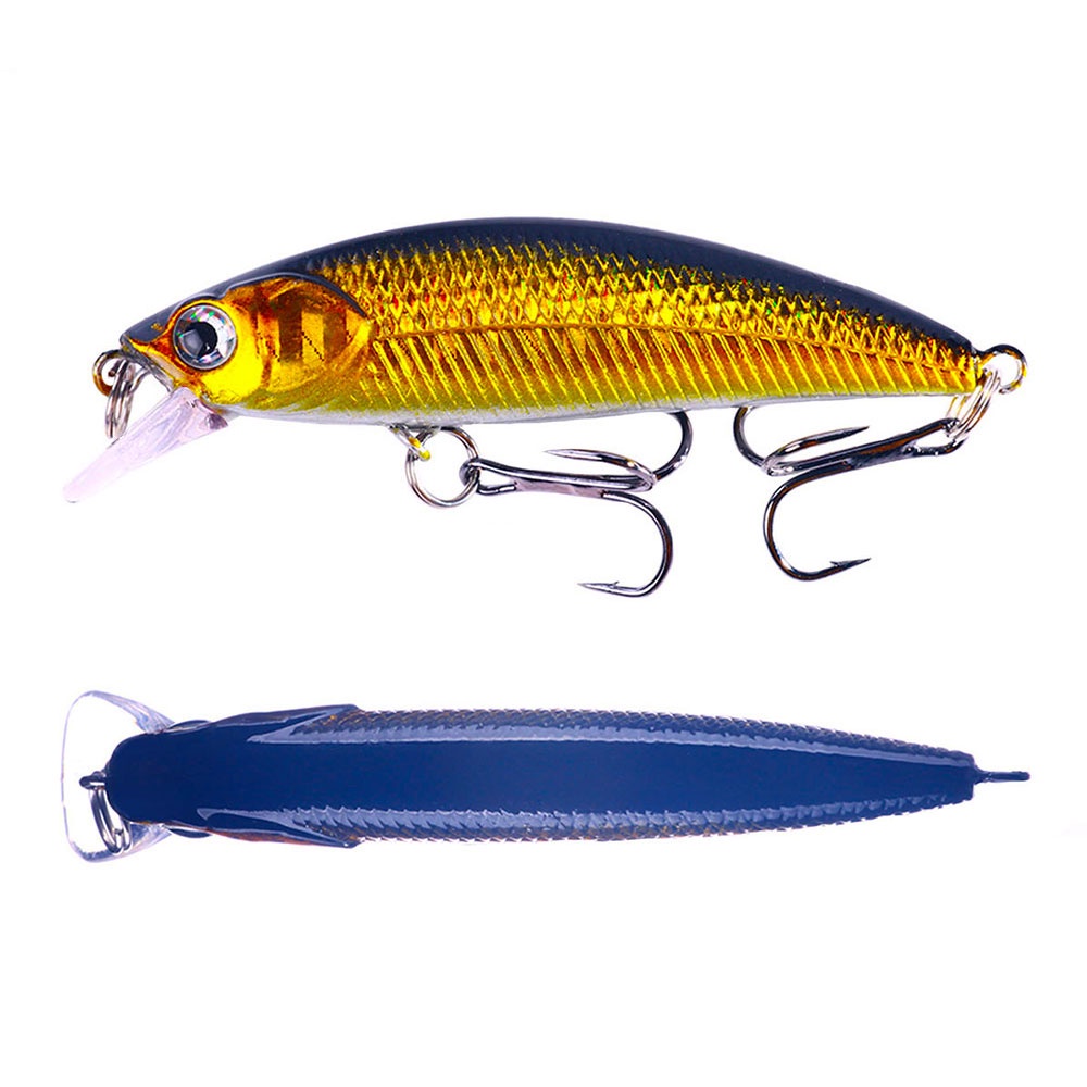 Hengjia 2pcs 6.9CM 5G Ikan Kecil Mengambang Minnow Lure Ikan Kecil Plastic Fishing Lure Umpan Pancing Hard Bait Umpan Keras