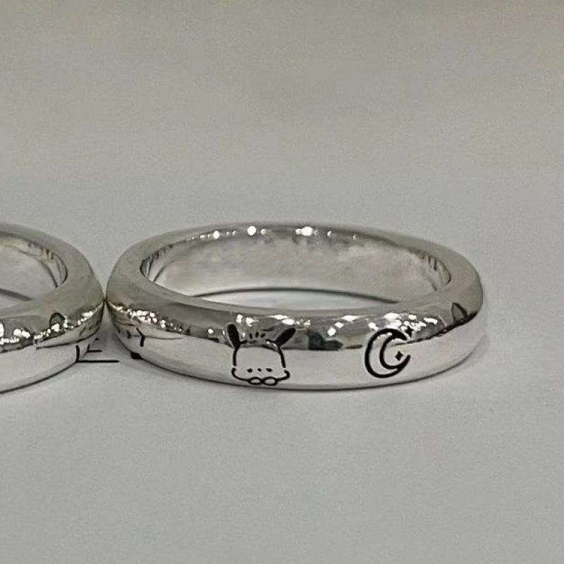 Cincin Bulan Bintang Bahan Alloy Puppy Lucu Untuk Anak Perempuan