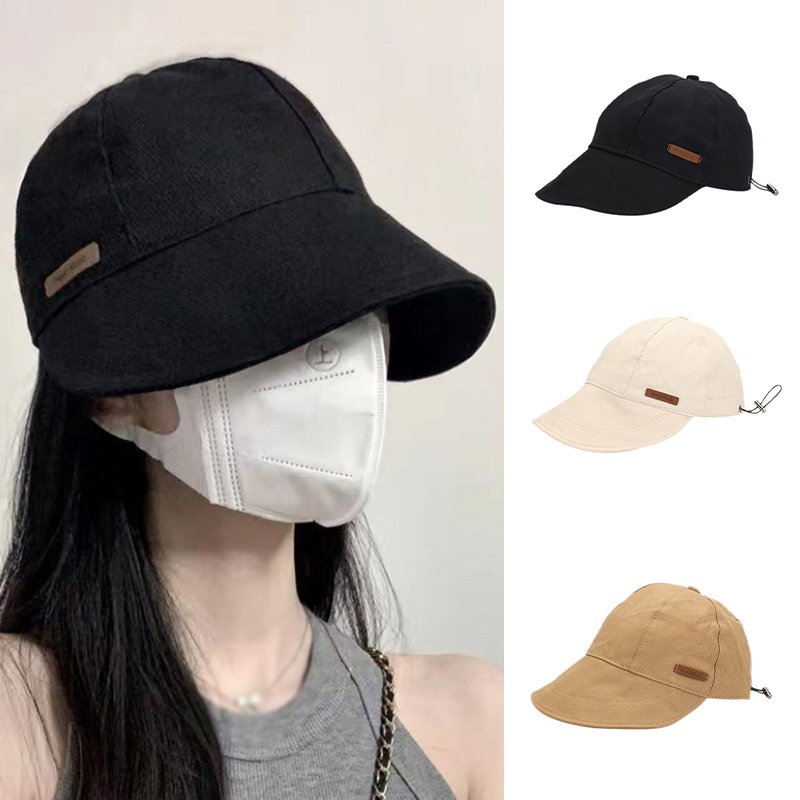 Topi Bucket Untuk Wanita Luar Ruangan Dapat Disesuaikan Memuncak Topi Fisherman Topi Korea Tabir Surya Bertepi Besar Topi Matahari