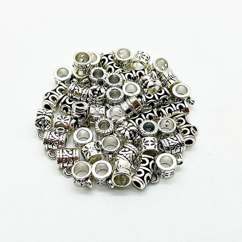 20pcs Emas Perak Alloy Tee DIY Lubang Besar Logam Penghubung Manik-Manik Cocok Untuk Membuat Gelang Menawan Kalung Liontin