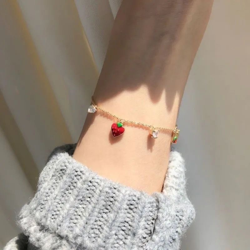 Berry Gelang Perempuan ins Gadis Hati Super Peri Gelang Siswa Perempuan Versi Korea Pacar Adik Gelang Pasangan Gelang Perempuan