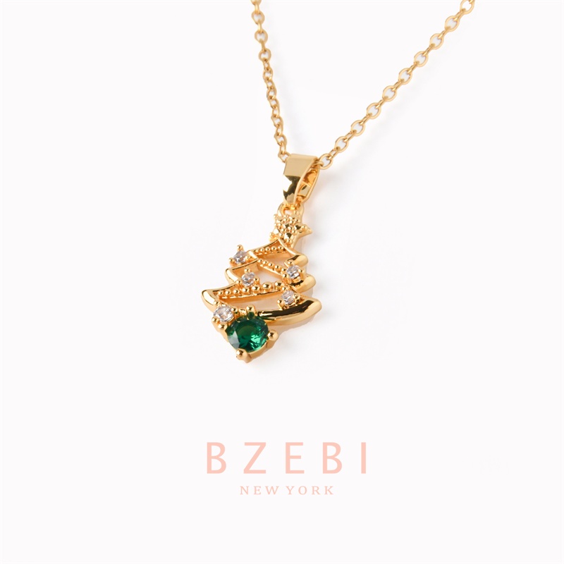 Bzebi Kalung Emas 18k, Kalung Baja Titanium, Kalung Liontin Berlian, Anti Karat, Aksesoris Fashion Wanita Perhiasan Gaya Korea, Hadiah Ulang Tahun Dengan Kotak Eksklusif 1154n