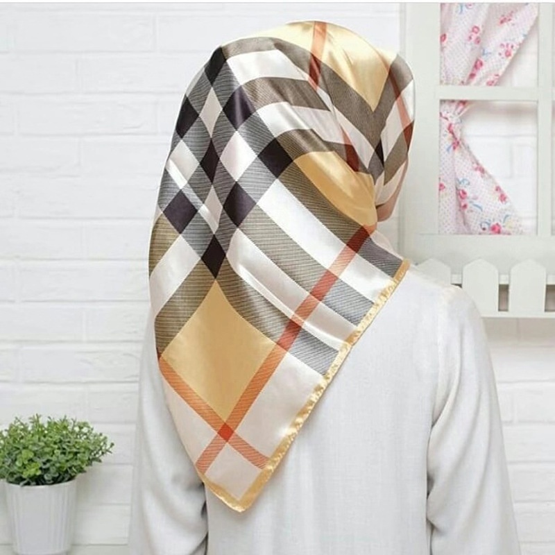 Hijab Kerudung Shawl Syal Sutra Simulasi 90cm Syal Persegi Besar Malaysia Syal Kasual Syal Syal Perdagangan Luar Negeri  Wanita Original premium Kecantikan