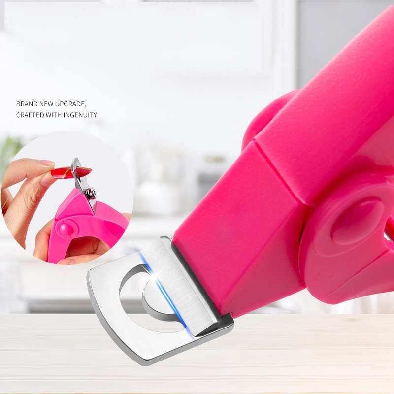 Acrylic Gunting Kuku Adjustable Stainless Steel Cutter Trimmer Untuk Nail Art Alat Salon Kecantikan Manicure Project