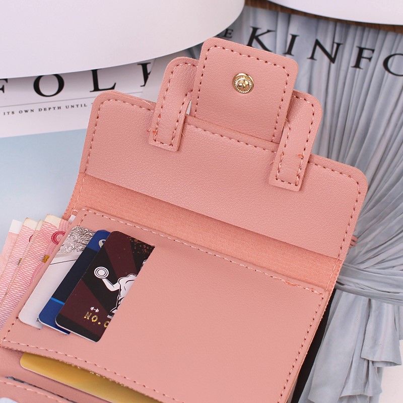 Sera Baru Dompet Wanita Pendek Mahasiswa Korea Fashion Lucu Kecil Portable Mini Wanita Dompet Koin Dompet Kartu Pemegang