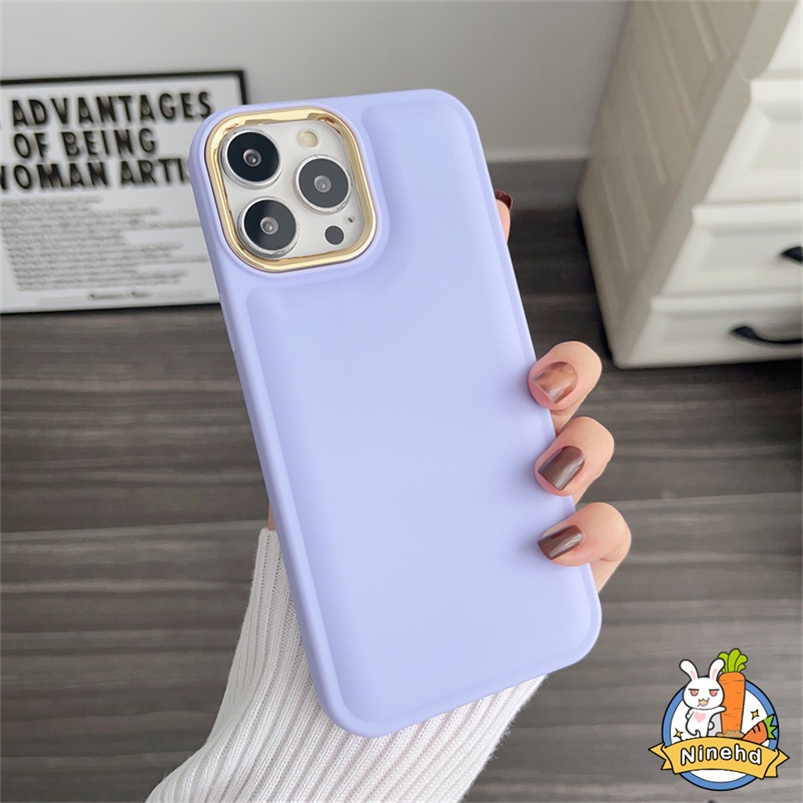 Soft Case Pelindung Lensa Kamera Warna Permen Tahan Banting Untuk iPhone 14 13 12 11 Pro Max X Xr Xs Max 7 8 Plus SE