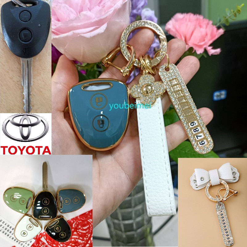 1pcs/soft TPU Tas Kunci Baru Cocok Untuk Toyota wigo g flip key Gantungan Kunci Toyota avanza 2018 Onderdil Otomatis