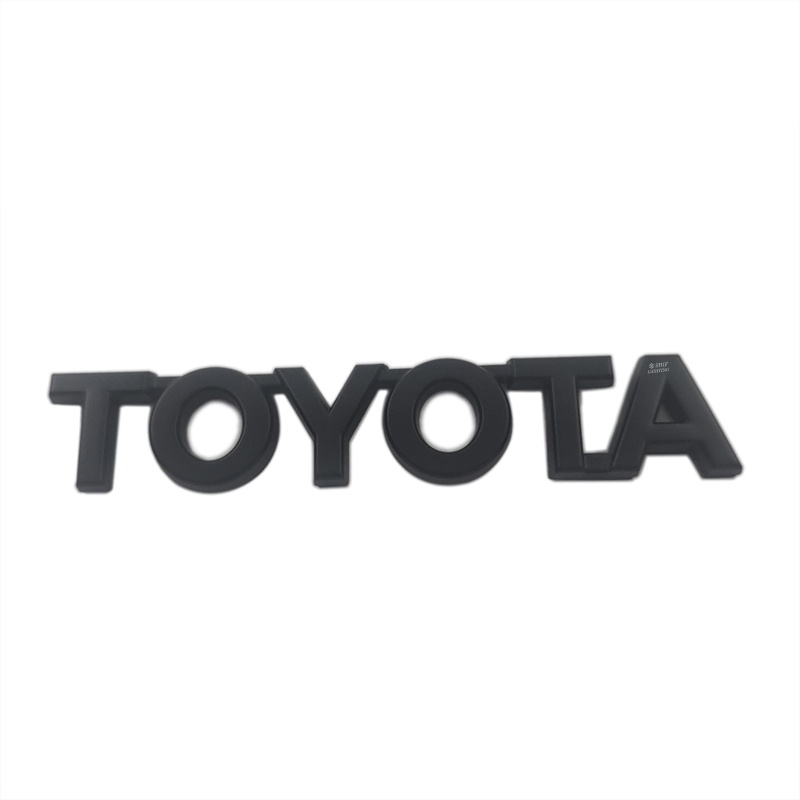 1x Logam Chrome Hitam TOYOTA Logo Huruf Mobil Auto Rear Trunk Emblem Badge Stiker Decal Pengganti TOYOTA