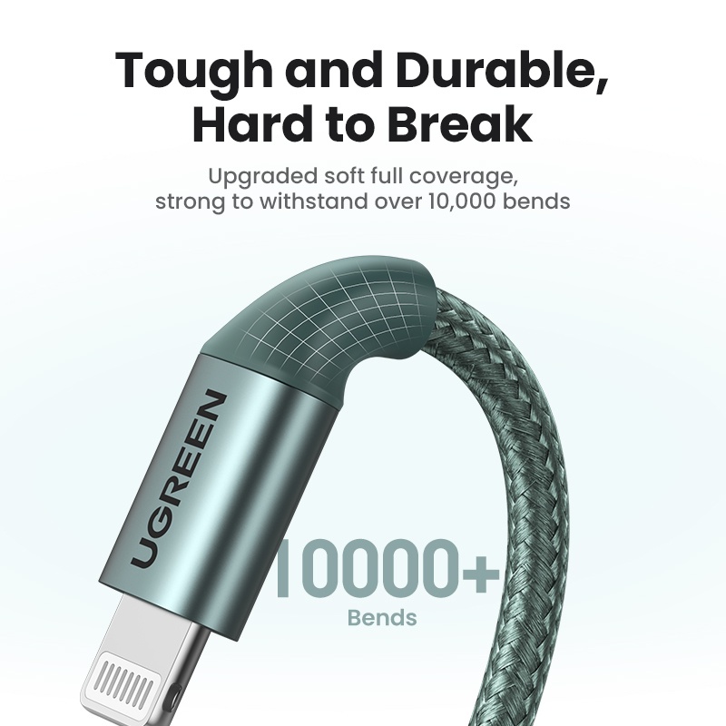 【Stok Produk di Indonesia】Ugreen MFi 1M Kabel Charger USB Tipe C Ke Lightning Untuk iPhone 14 13 pro Max 13 / 12 / 11 / XS / XS / 7 / 8 + / 8w / XR / X Da Da Da Da Da Da Da Da Dahi Wanita