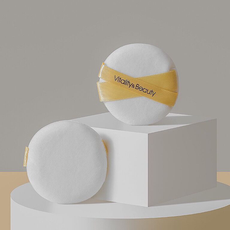 Makeup powder puff fixed makeup dry powder puff flocked Pendek Mewah Bedak puff Dengan Kotak Penyimpanan