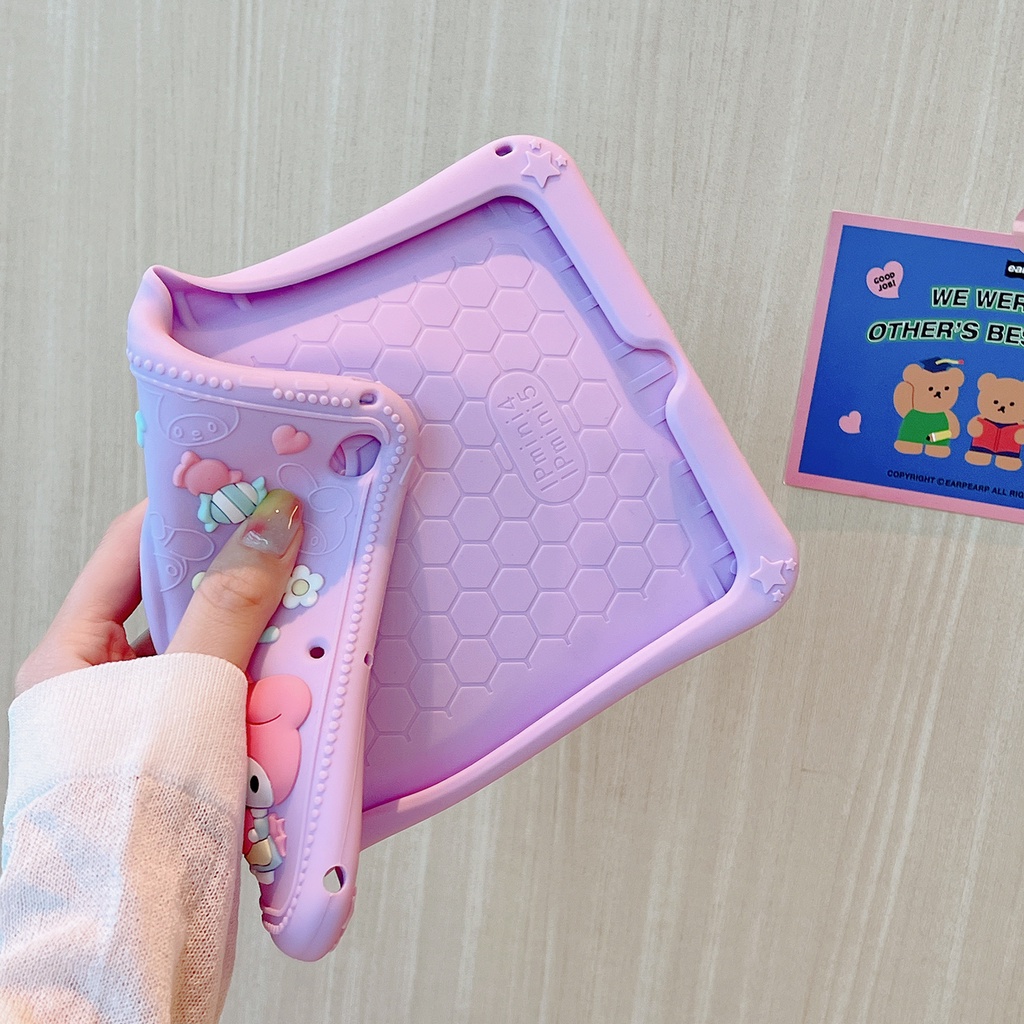 Untuk Huawei MatePad SE 10.4 (2022) AGS5-L09 AGS5-W09 Mate Pad SE 10.4-inch Tablet Pelindung Case Fashion Silicon Lembut360 SE SE° Rotating Ring Stand Casing Melody Penutup Kartun Lucu