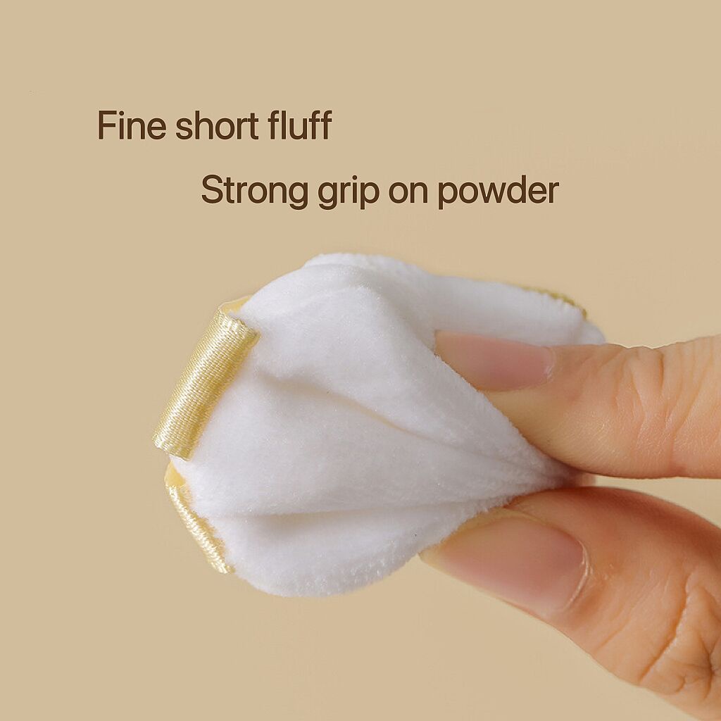 Makeup powder puff fixed makeup dry powder puff flocked Pendek Mewah Bedak puff Dengan Kotak Penyimpanan