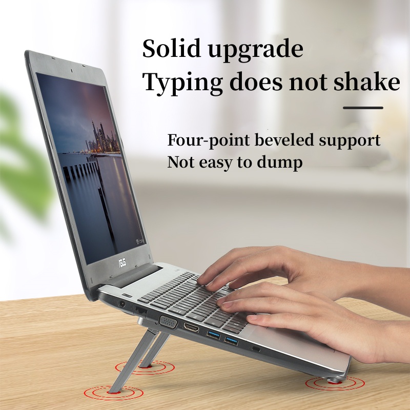 Dllencase Stand Laptop Desktop Lipat Silikon Non-Slip Untuk Macbook Pro Air13 14 Holder Notebook A342