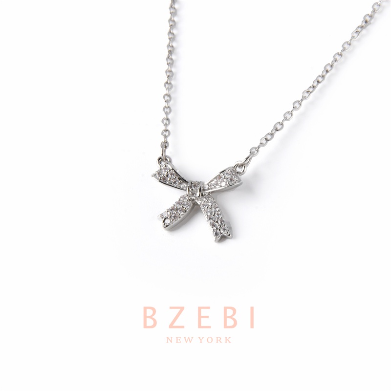 Bzebi Kalung Emas 18k, Kalung Baja Titanium, Kalung Liontin Berlian, Anti Karat, Aksesoris Fashion Wanita Perhiasan Gaya Korea, Hadiah Ulang Tahun Dengan Kotak Eksklusif 1153n