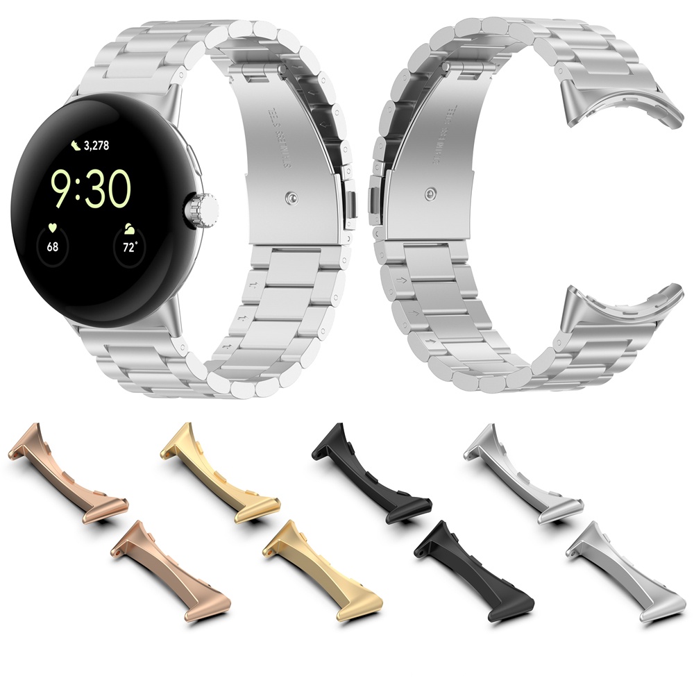 1pasang Untuk Google Pixel Watch 316L Adaptor Konektor Stainless Steel Ke 20MM universal watchband strap Aksesoris