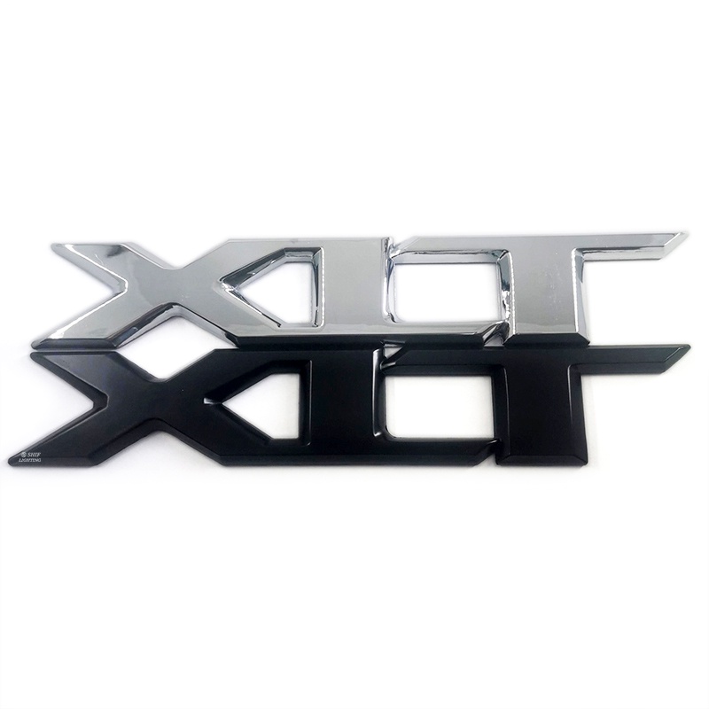 1x Logam Hitam Chrome XLT Huruf Logo Mobil Auto Rear Trunk Emblem Badge Stiker Decal Pengganti FORD XLT