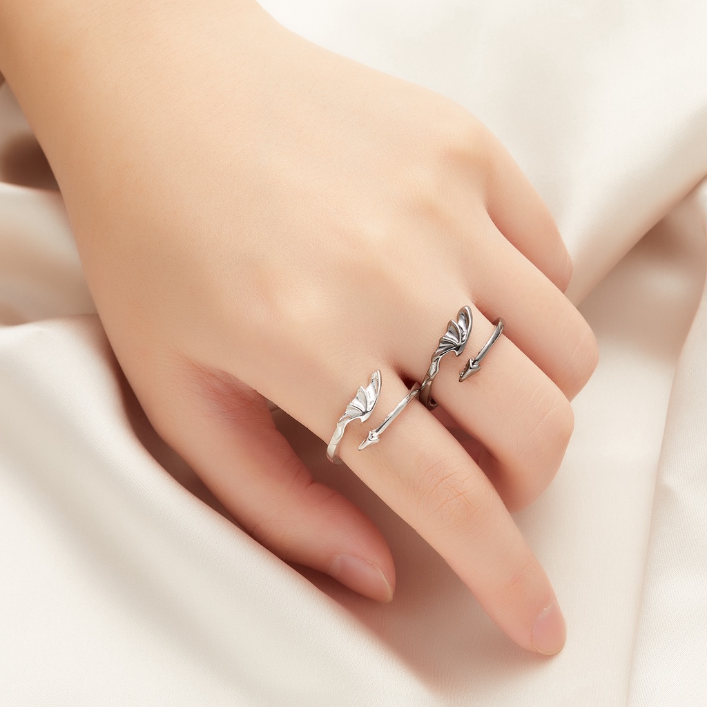 Fashion Cincin Pasangan Versi Korea Dengan Bukaan Dapat Disesuaikan Untuk Aksesoris Hadiah Pasangan