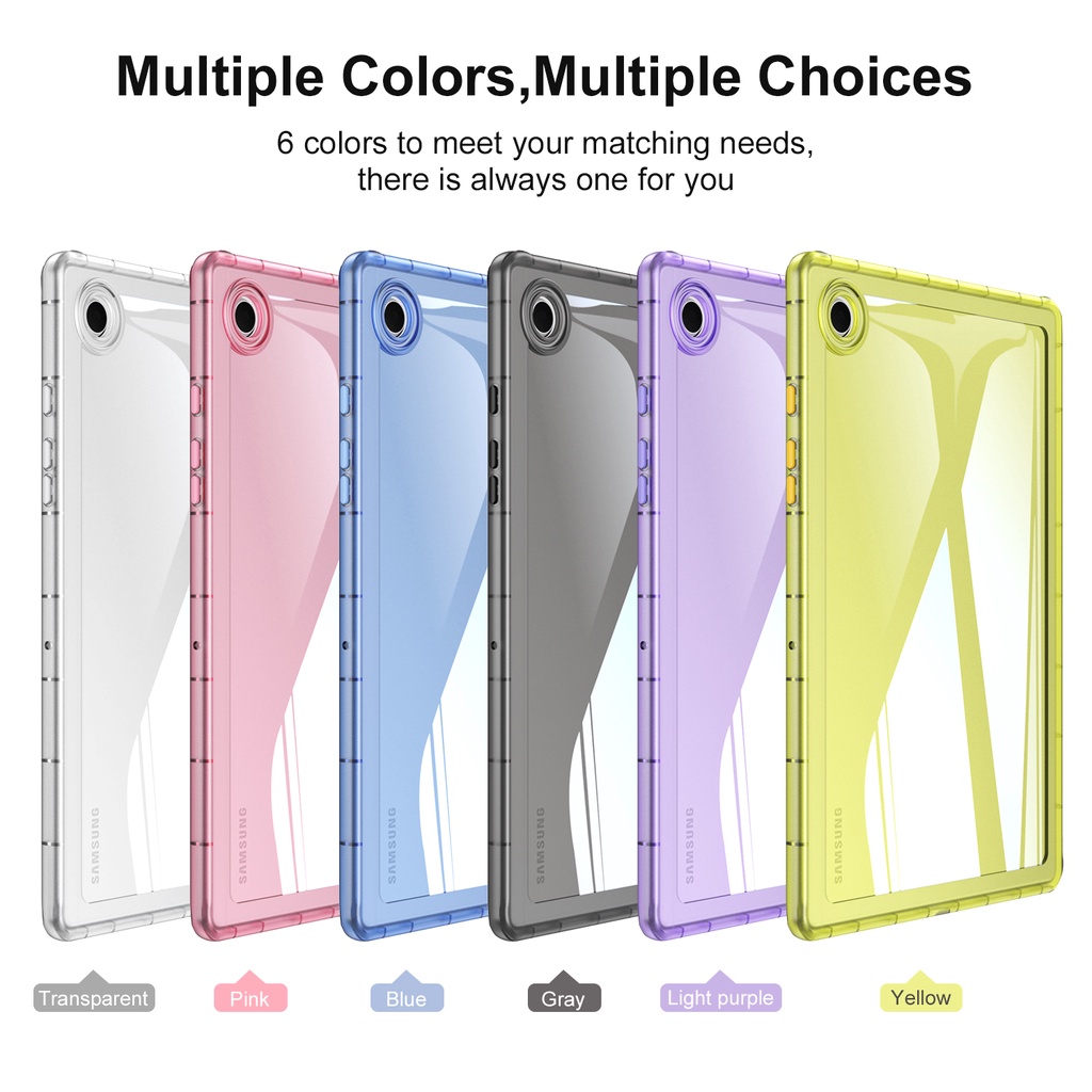 Untuk iPad Pro 12.9 2022 2021 2020 12.9-inci 5th 4th 3rd generation Fashion Tablet Shockproof Protection Case Warna Bening Jelly Cover