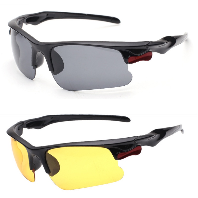 【Bayar di tempat】Kacamata Polarized Night Vision Bingkai Besar Bahan Pc Untuk Pria Mengemudi