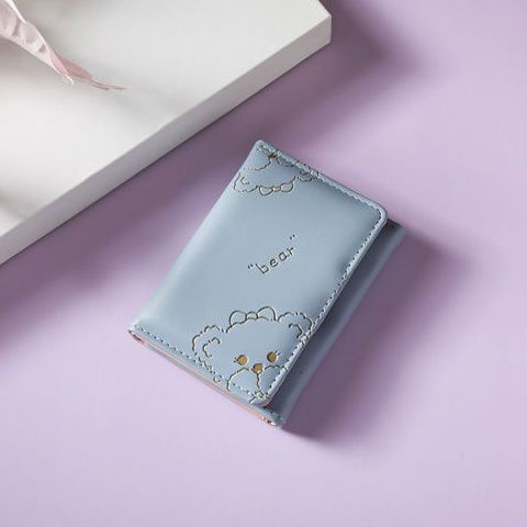 Sera Baru Dompet Wanita Pendek Korea Lipat Kecil Dompet Sederhana Kecil Mahasiswa Korea Kartun Lucu Koin Dompet