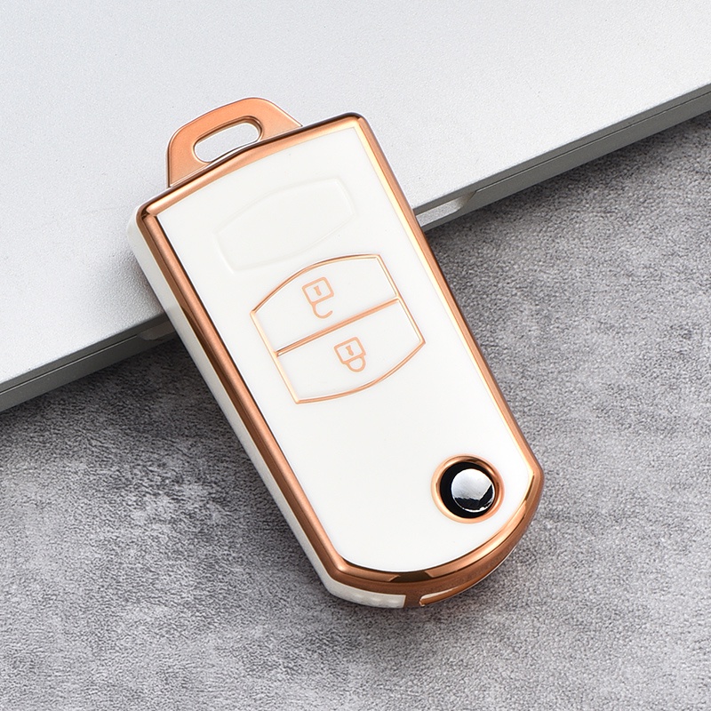 Tpu Car Flip Key Case Covers Shell Untuk Mazda 3 5 6 Series M6 RX8 MX5 2 3 Tombol Smart Keyless Key Protector Fob Tas Aksesoris