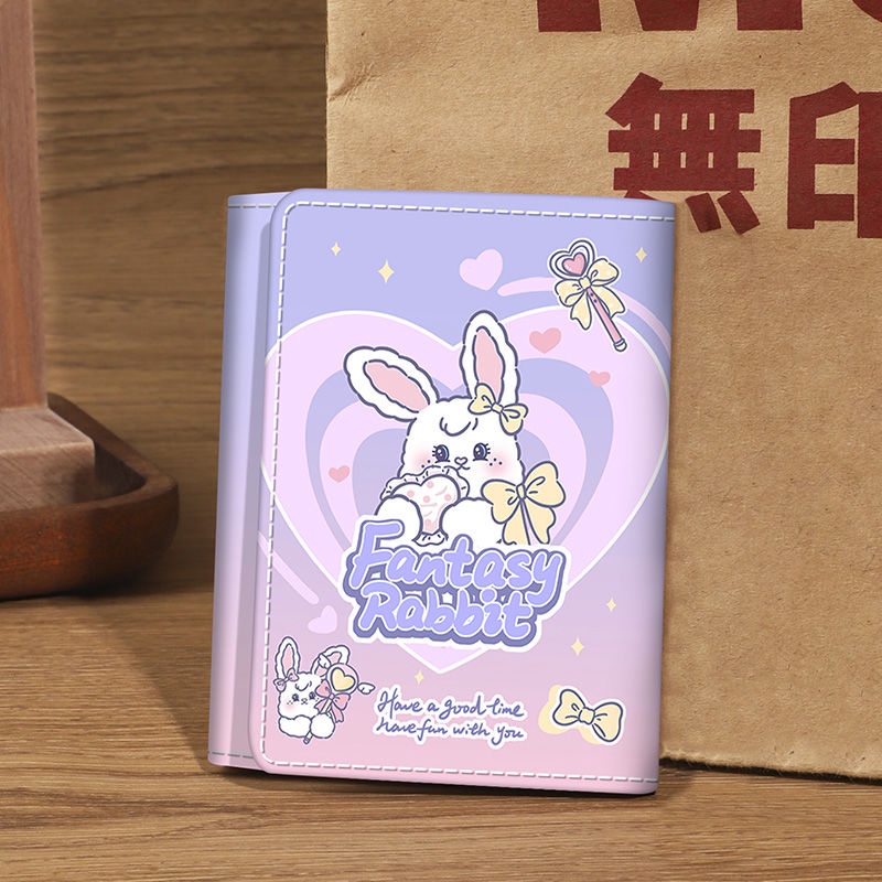 Sera 2023 Jepang Lucu Dompet Wanita Bonnie Rabbit Kreatif Pendek Wanita Kartu Tas Desain Ceruk Diskon 30% Dompet Koin