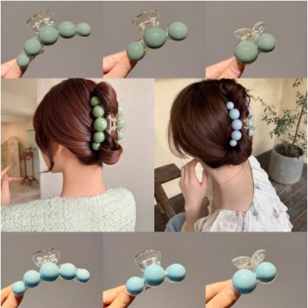 【Bayar di tempat】Musim Panas Baru Akrilik Kabut Asap Hijau Putih Bersinar Jepit Rambut Hairclips Aksesori Rambut Untuk Anak Perempuan