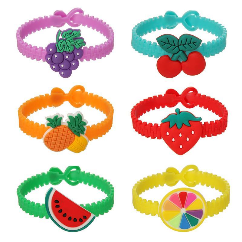 【Bayar di tempat】 Kartun Buah Gelang Anak Lucu Tangan Ornamen Hati Gelang Lubang Satu