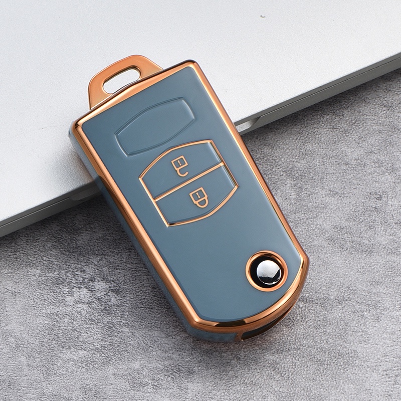 Tpu Car Flip Key Case Covers Shell Untuk Mazda 3 5 6 Series M6 RX8 MX5 2 3 Tombol Smart Keyless Key Protector Fob Tas Aksesoris