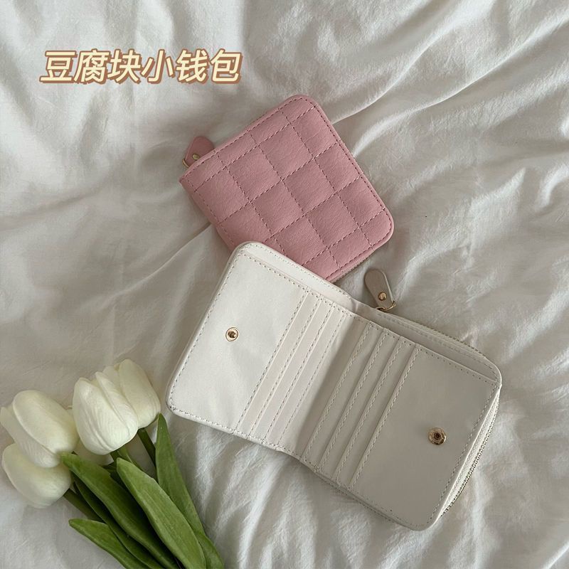 Sera Retro Niche Design Dompet Kartu Tas Sederhana Yang Indah Siswa Wanita Pendek Portabel Dompet Multi-Kartu Penyimpanan Dokumen