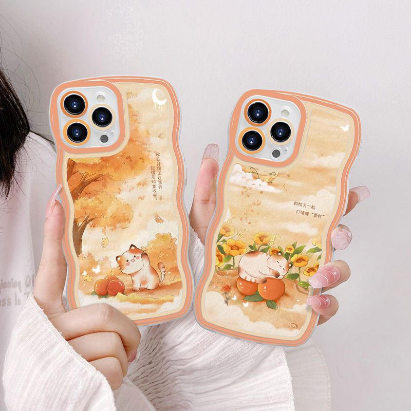 Soft case batas gelombang untuk OPPO F1S A58 A59 A60 A71 A74 A76 A77 A77S A78 A79 A83 A91 A92 A93 A9