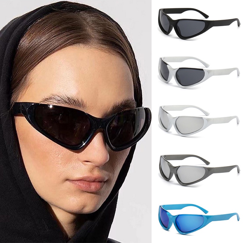 【Bayar di tempat】Kacamata Hitam Gaya Punk Wanita/Pria Vintage Untuk Unisex Sunglasses